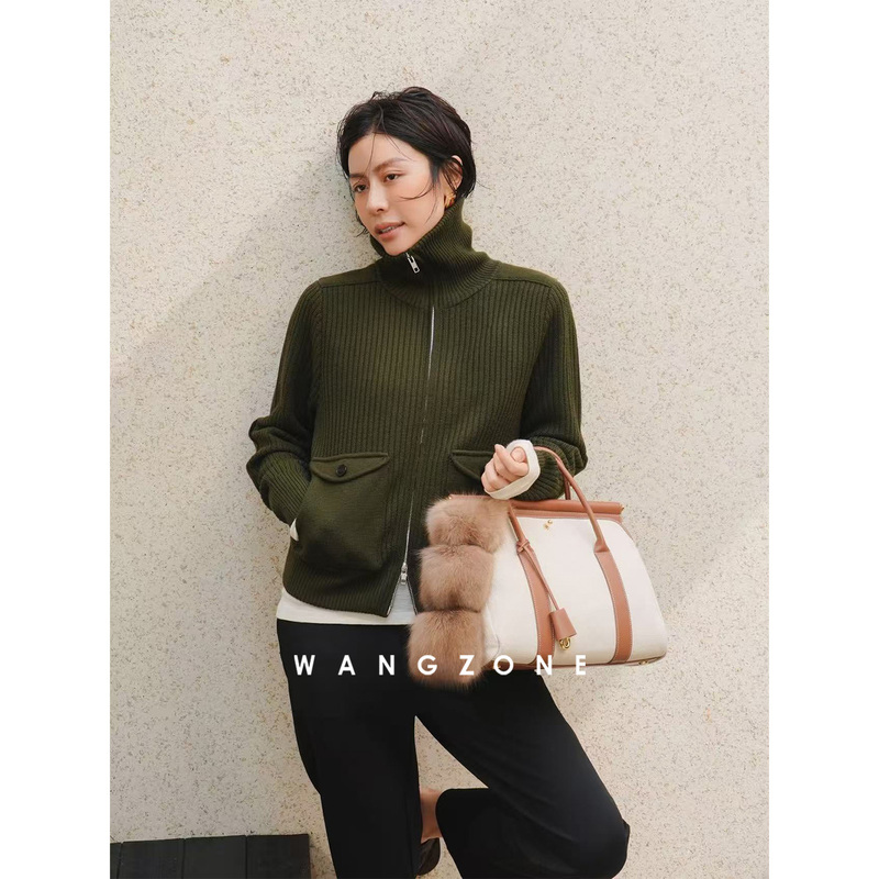 Wang Zone｜L*P Luxury Series 100% Worsted Wool Heavy Ribbed Knit Jacket