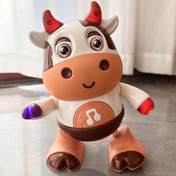2026 New Model Electric Cow Toy for 2.5-Year-Old Children, with Sound and Movement, Educational and Interactive Dance Toy for Boys and Girls