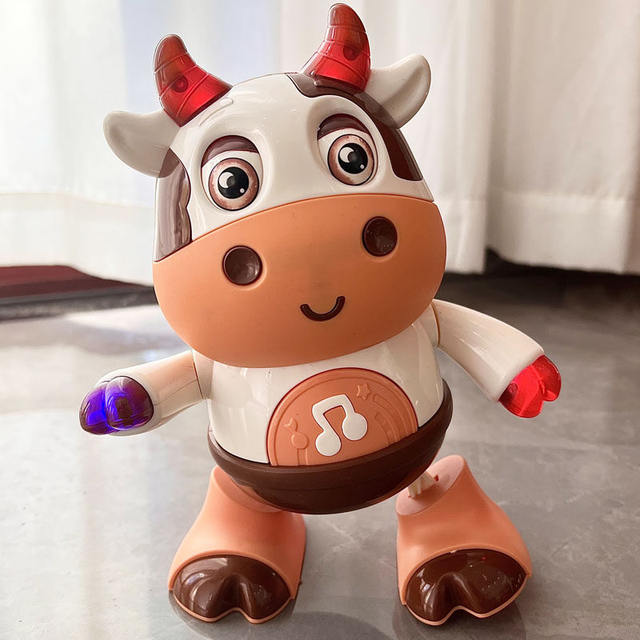 2026 New Model Electric Cow Toy for 2.5-Year-Old Children, with Sound and Movement, Educational and Interactive Dance Toy for Boys and Girls