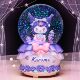 Kuromi Luminous Crystal Ball Rotating Music Box Ornament Music Box Children's Day Gift for Ten-Year-Old Girls
