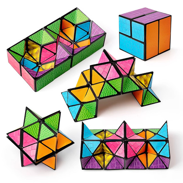 Three-dimensional versatile infinite flipping magic cube 3D magnetic geometric deformation decompression toy children's educational thinking training