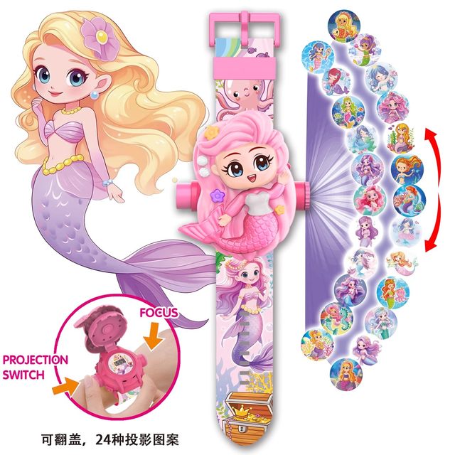 Children's Projection Watch Cartoon Animal Tiger Elephant Ultra Babyman Kindergarten Boys and Girls Electronic Watch Toys