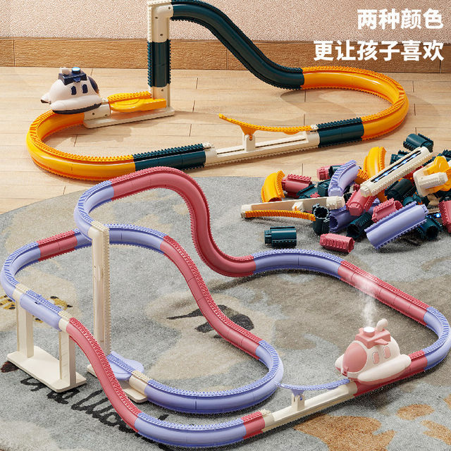 2026 New Model Steam Train Toy Kidsren's Electric Rail Set for 3 to 6 Years Old Educational Boys New Year Gift