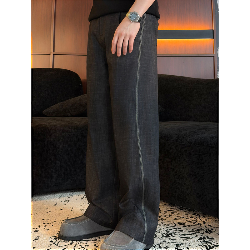 【Lazyroad】Jeans Wide-Leg Pants Long Pants Zipper Old Money Style Low Waist Designer-Xs26343