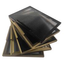 Manufacturer customized minimalist narrow frame tempered glass cabinet door aluminum frame glass door flat door wine cabinet door bookcase door cover