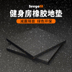Gym Floor Mat Shock-Absorbing Sound Insulation Non-Slip Rubber Floor Sports Floor Rubber Dumbbell Barbell Strength Area Fitness Floor Mat