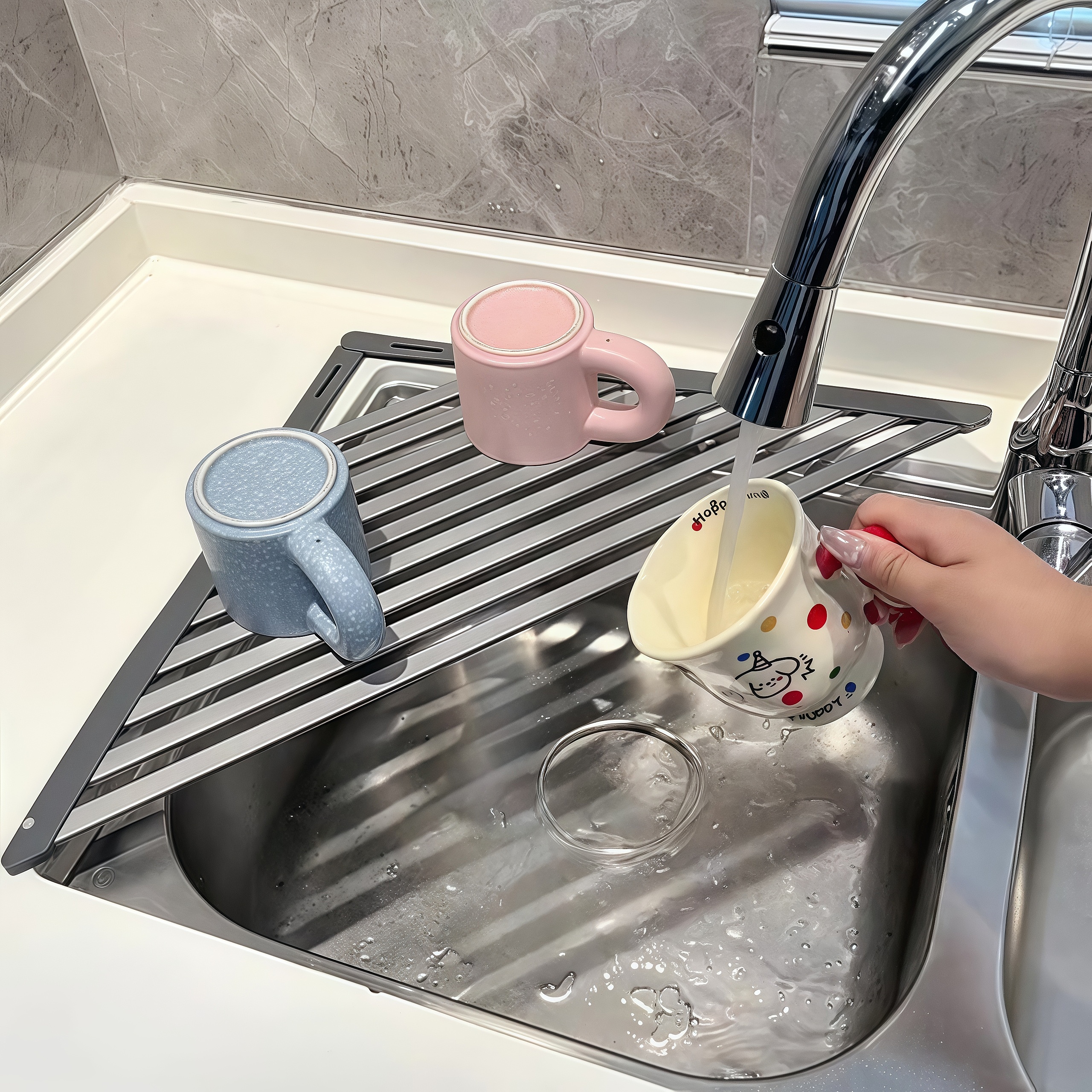 可折叠碗架沥水架：厨房收纳神器，解放你的双手！