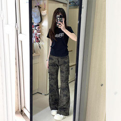 Black Graffiti Puppy Printed Short-Sleeved T-Shirt for Girls and Older Children in Summer Slimming Look Tops for Junior High School and High School Students