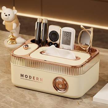 Light luxury tissue storage box home living room coffee table creative desktop high-end face towel high-quality napkin drawing box