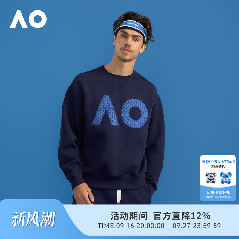 Ao Australian Open Sports Sweatshirt Pullover Casual Sweatshirt for Men and Women Couple Style Printed Autumn New Tennis Long Sleeve