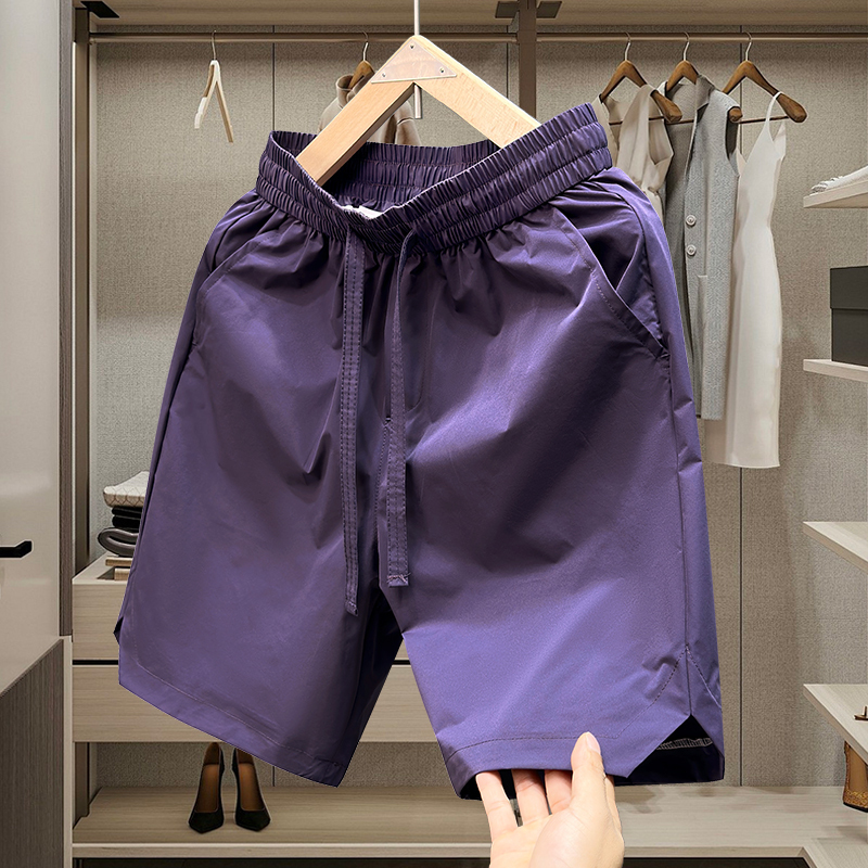 Summer New Quick-Drying Men's Shorts Purple Sports Shorts American Style Mid-Length Shorts Couple Beach Shorts Casual Summer New Quick-Drying Men's Shorts Purple Sports Shorts American Style Mid-Length Shorts Couple Beach Shorts Casual