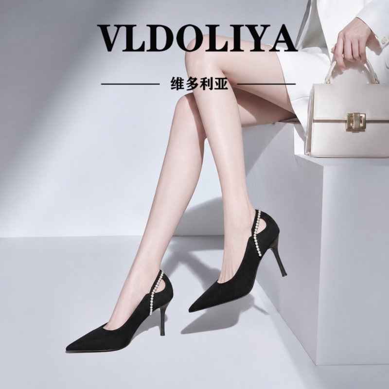 Vldoliya French Rhinestone High-Heeled Shoes for Women, Stiletto Heel, Pointed Toe, Professional Work Shoes, Comfortable Black Fashion Shoes Vldoliya French Rhinestone High-Heeled Shoes for Women, Stiletto Heel, Pointed Toe, Professional Work Shoes, Comfortable Black Fashion Shoes