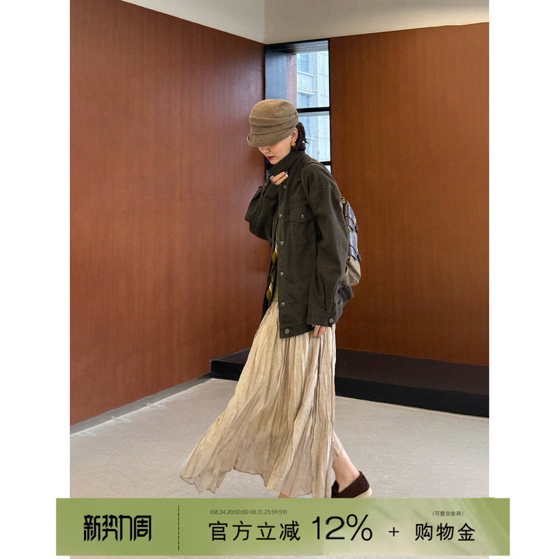 Yololite/'Lost in Time' American Retro Brown Lapel Short Jacket for Women, Autumn, Petite, Loose Casual Jacket Yololite/'Lost in Time' American Retro Brown Lapel Short Jacket for Women, Autumn, Petite, Loose Casual Jacket