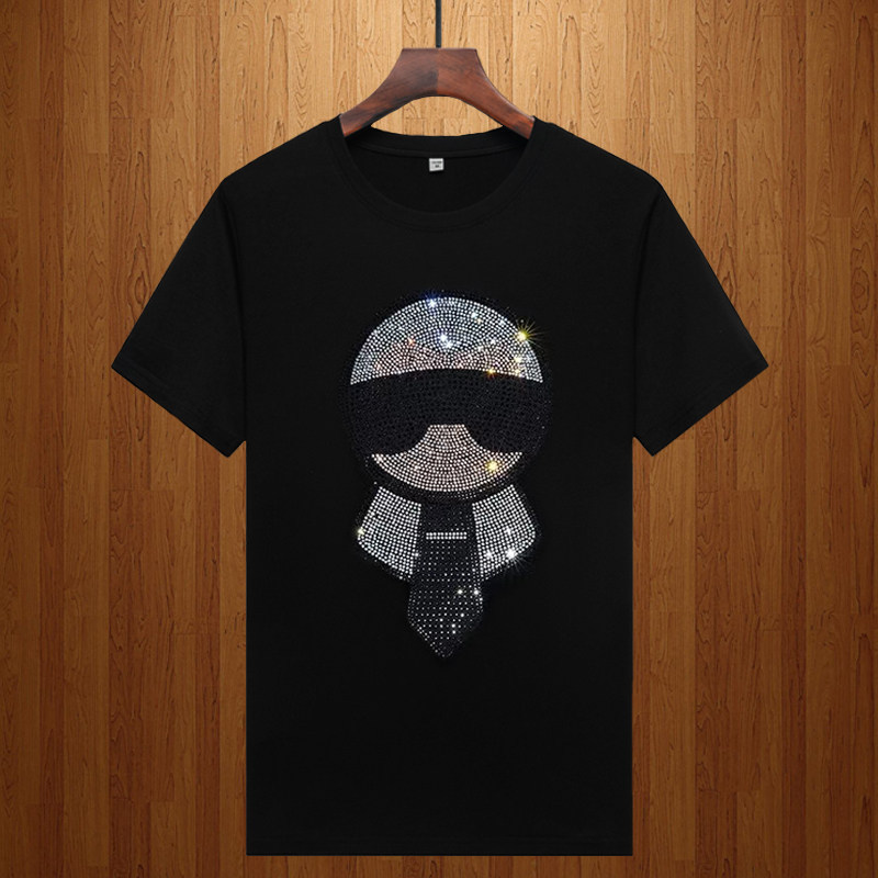 Suitable for Mufendi Co-Branded European Station 2025 Summer New Modal Rhinestone Short-Sleeve T-Shirt for Young Men