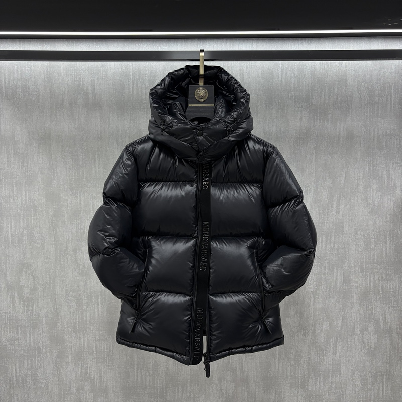 Winter New Duck down Black Warrior down Jacket for Men and Women, Couples' Thickened Warm and Cold-Proof Hooded down Coat