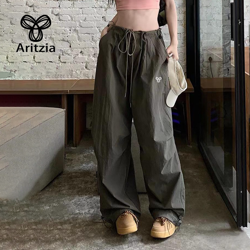 Aritzia Tna High-Waisted Drapey Sports Hiking Pants for Women, Quick-Dry Parachute Cargo Pants, Loose Relaxed Fit Long Pants Aritzia Tna High-Waisted Drapey Sports Hiking Pants for Women, Quick-Dry Parachute Cargo Pants, Loose Relaxed Fit Long Pants