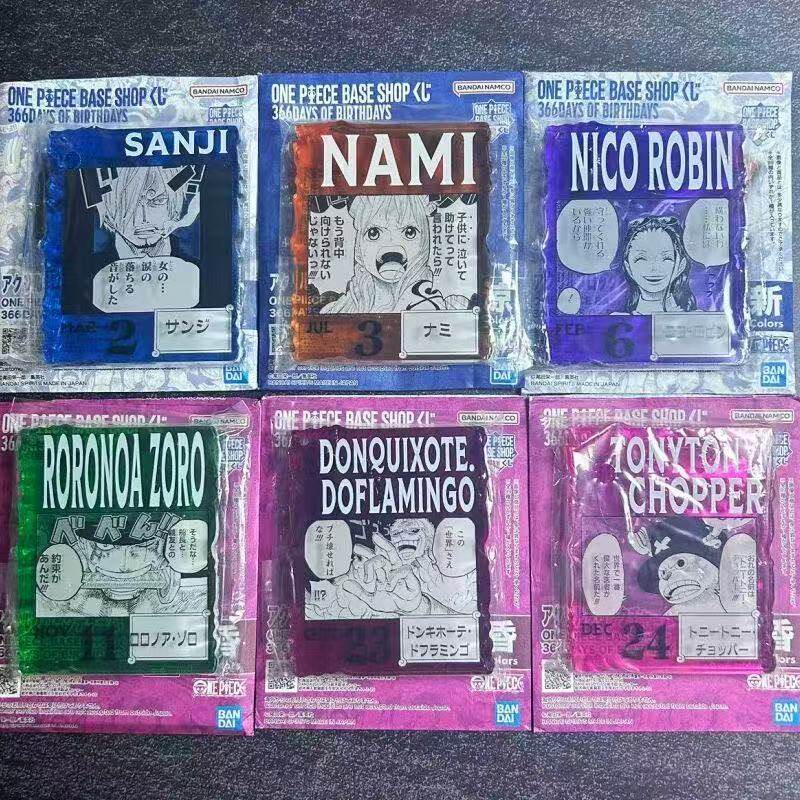 Japanese Version One Piece 396 Birthday Acrylic Brick Luffy Zoro Sanji Robin Nami with Original Bag