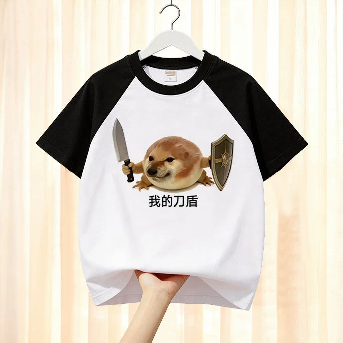 Cotton children's T-shirt for students, for teenagers, custom-made