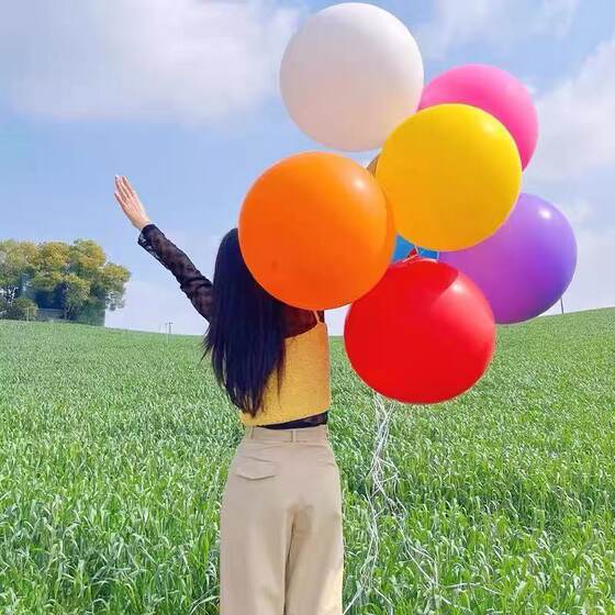 户外大气球加厚18寸防爆儿童公园草地超大气球玩具摆摊拍照