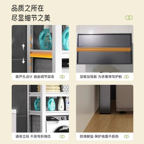 洗衣机置物架家用阳台p落地整理架杂物架化妆室洗衣用品储物收纳