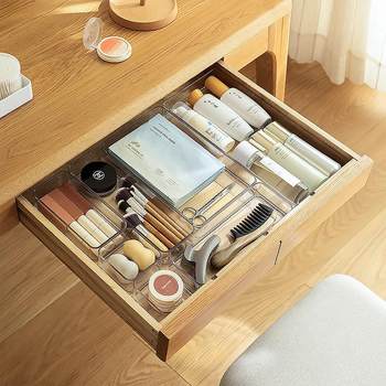 Kitchen drawer storage box built-in partition tableware desktop cosmetics rack long internal organizing box