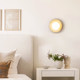 Yellow Cave Stone Wall Lamp, Wabi-Sabi Style Bedside Living Room Wall Lamp, Cream Retro Nostalgic Staircase Corridor Round Entrance Wall Lamp