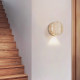Yellow Cave Stone Wall Lamp for Stairs, Entrance, Bedroom, Bedside, Japanese Wabi-Sabi Style, Retro Homestay, Staircase Corridor, Ambient Wall Light