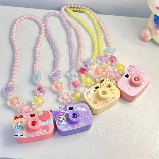 儿童迷你投影项链照相机小学生拍照玩具女童饰品卡通挂件