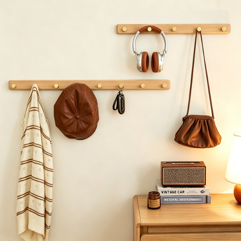 Black Walnut Wood Hook for Hanging Clothes at the Entrance, Wall-Mounted Coat Rack for the Hallway, Clothes Rack Behind the Bedroom Door Black Walnut Wood Hook for Hanging Clothes at the Entrance, Wall-Mounted Coat Rack for the Hallway, Clothes Rack Behind the Bedroom Door