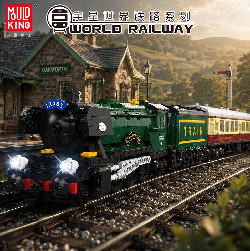 Yuxing Train Union Pacific Up844 Steam Locomotive Orient Express Educational Building Blocks Electric Toy