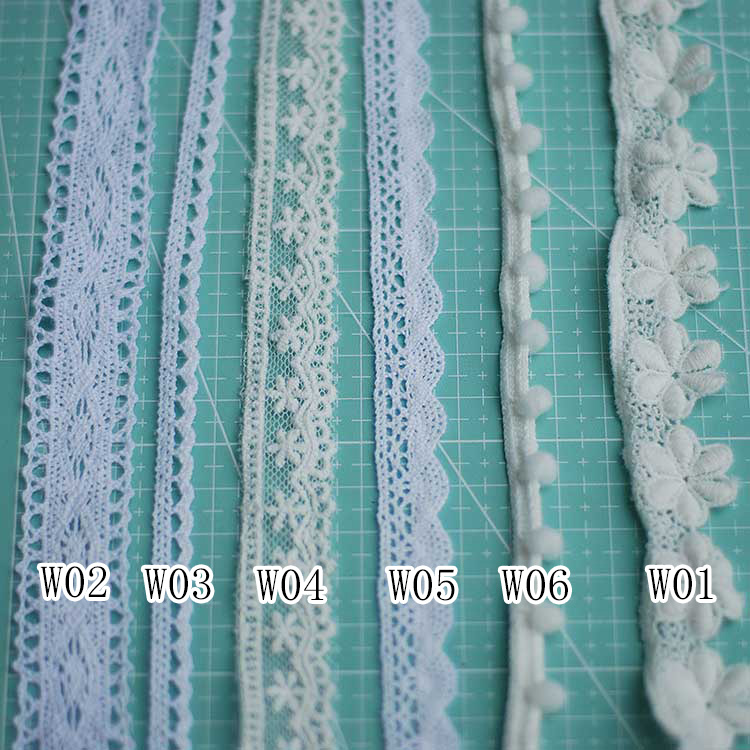 14 points bjd small cloth blythe azone leaf loli diy doll clothes cotton thread lace 1M