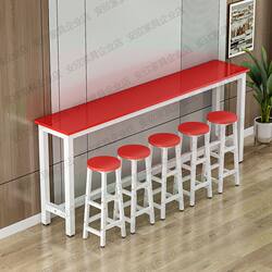 Simple Bar Table High Table Commercial Narrow Table Milk Tea Shop Table and Chair Combination For Home Balcony Living Room Long Table