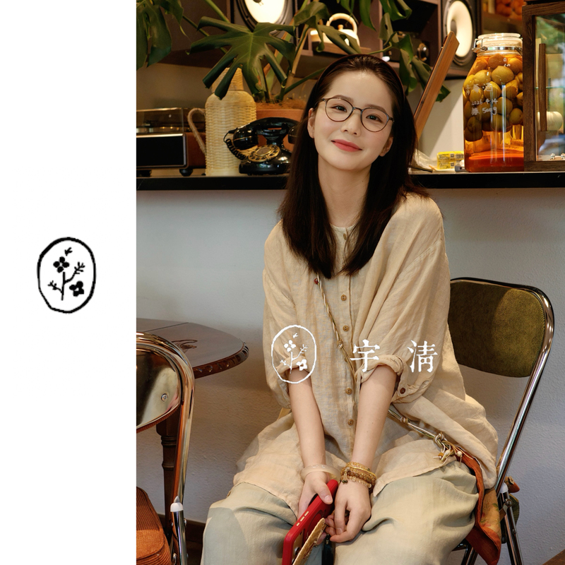 [Little Yellow Peach·Short Sleeve Version] Ultra-Lightweight Linen! Yuqing·Eco Linen Series—100% Linen Short Sleeves