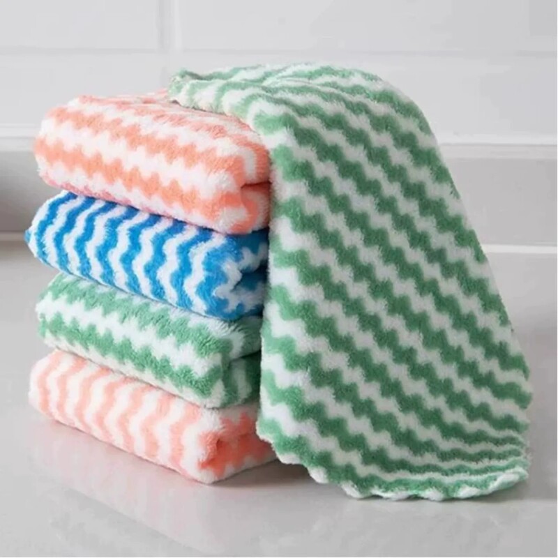 Dishwashing Cloth for Home Kitchen Use, Thickened, Absorbent, Coral Fleece Hand Towel, Large Cleaning Cloth Dishwashing Cloth for Home Kitchen Use, Thickened, Absorbent, Coral Fleece Hand Towel, Large Cleaning Cloth