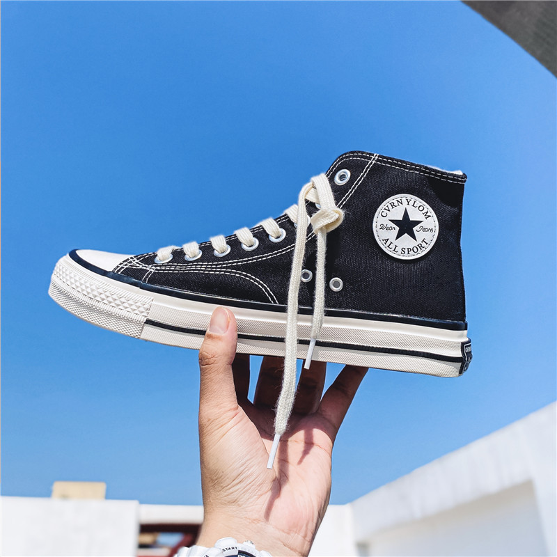 Converse Summer New 1970S Canvas Shoes for Men, High-Top Glossy Retro Korean Style Versatile Student Sneakers Trendy Shoes Converse Summer New 1970S Canvas Shoes for Men, High-Top Glossy Retro Korean Style Versatile Student Sneakers Trendy Shoes
