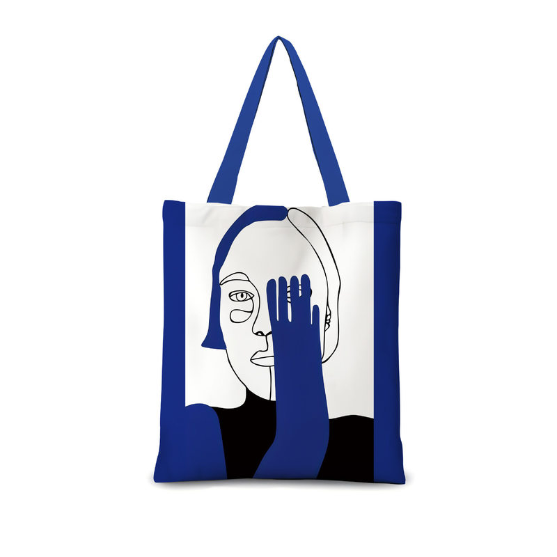 Klein Blue Canvas Bag for Women, Suitable for Work and Commuting, with a Unique and Artistic Design, Shoulder Bag and Tote Bag