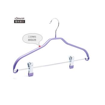 Yuxiang dipped plastic clothes support anti-slip suit clothes rack indoor and outdoor clothes drying rack dry and wet dual-use anti-rust metal clothes hanger