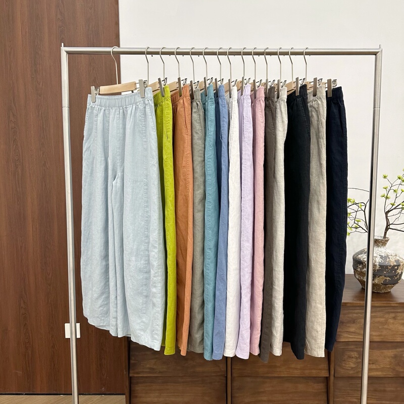 【26 Count 100% Mercerized Pure Hemp】X-2387 Candy Pumpkin Balloon Pants for Women, Summer Versatile Casual Cropped Pants 【26 Count 100% Mercerized Pure Hemp】X-2387 Candy Pumpkin Balloon Pants for Women, Summer Versatile Casual Cropped Pants