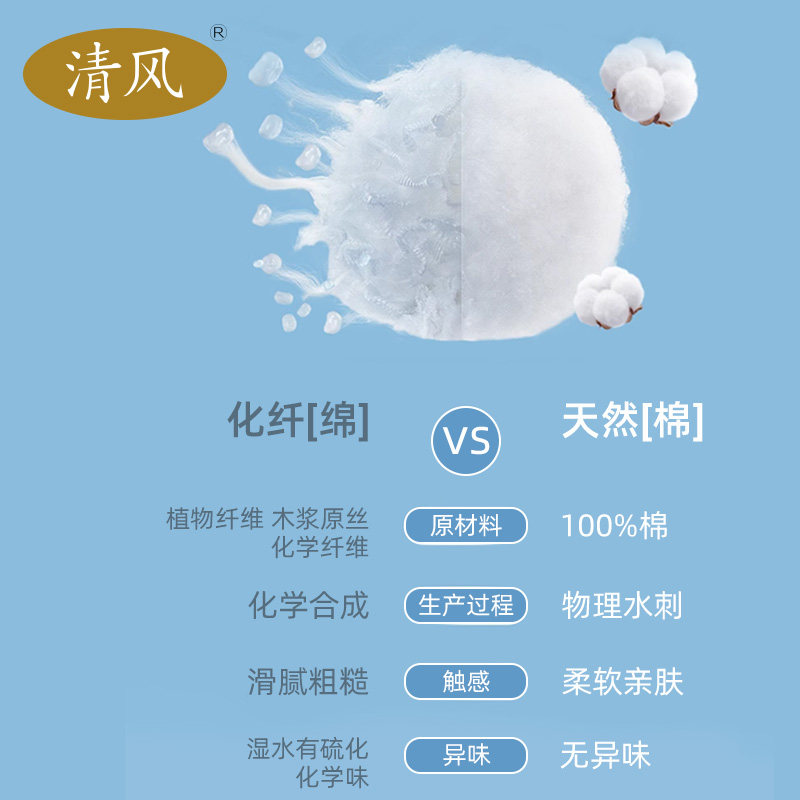 Qingfeng Face Towel, Pure Cotton, Disposable, Wall-Mounted, Cleansing and Wiping Face, 100% Cotton, Soft Towel, Specially Designed for Infants and Children