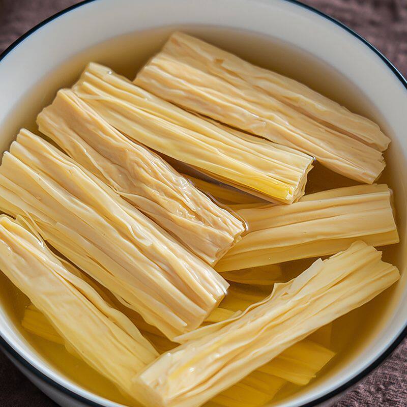 【新入荷】卸売りの新鮮な黄色い湯葉、上層乾燥品、手作り湯葉、本格的な火鍋の具材湯葉