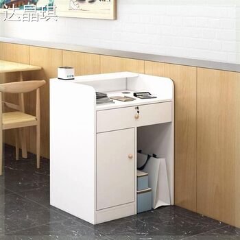 Bar Counter, Cashier Desk, Simple Modern Clothing Store Counter Table, Convenience Store, Beauty Salon Shop, Small Front Desk Reception Desk, Bed Sheet Cart