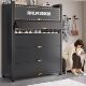 Steel shoe cabinet household multi-layer entrance locker large capacity dust-proof storage cabinet simple floor-standing shoe storage rack bed sheet pull cart
