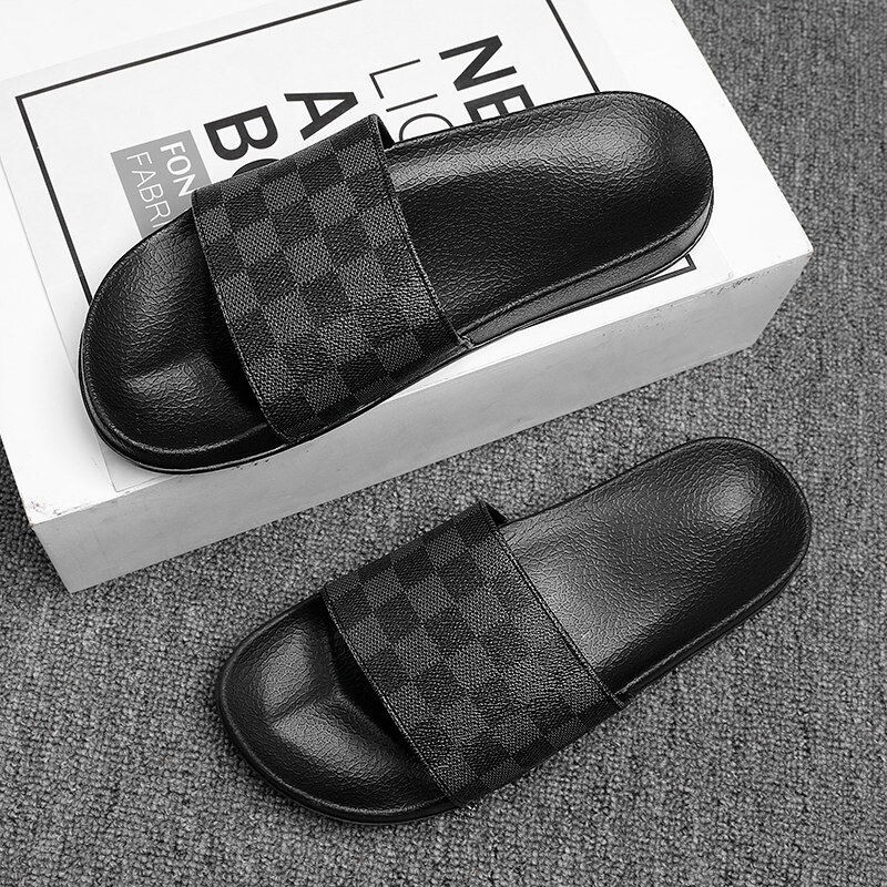 Lvаfgn Men's Slippers Hot-Selling 2026 New Model Outdoor Slippers Non-Slip Soft Sole Export Embroidered Home High-End Slippers