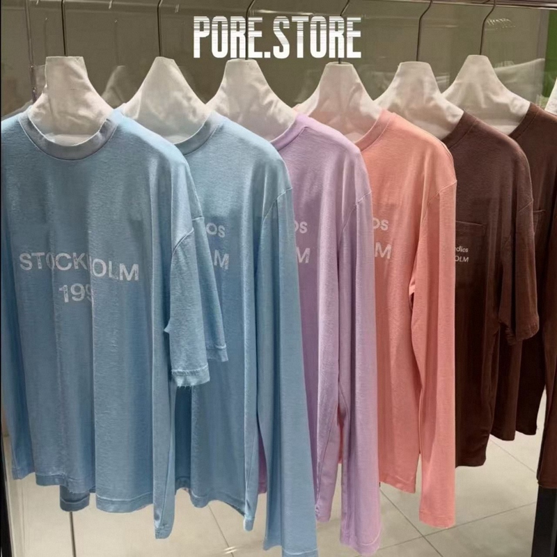 Pore Store New Glacier Blue 1996 Printed Letter Distressed Long-Sleeve T-Shirt Sun Protection Short-Sleeve Loose Fit Unisex Pore Store New Glacier Blue 1996 Printed Letter Distressed Long-Sleeve T-Shirt Sun Protection Short-Sleeve Loose Fit Unisex