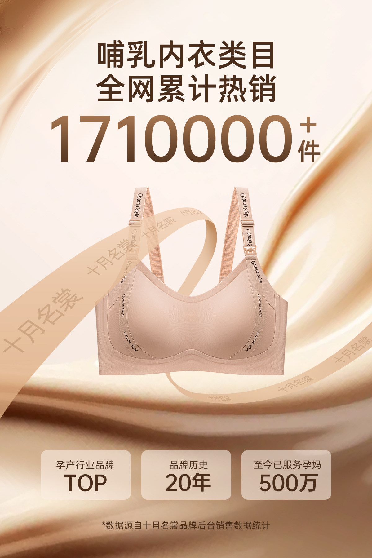 十月名裳前开扣孕妇哺乳内衣防下垂产后喂奶专用睡觉孕期背心胸罩 — 1