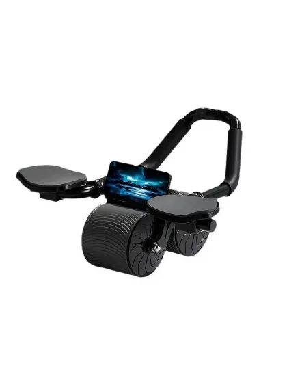Abdominal Wheel with Automatic Rebound 2024 New Model Four-Wheel Home Use Slimming Belly Exercise Abdominal Muscle Training Tool Sports Fitness Equipment