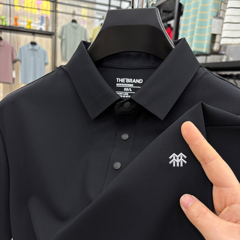 Outlet Clearance Genuine Polo Shirt for Men, Short-Sleeve, Summer Business Casual, Solid Color, Embroidered, Quick-Dry Top Outlet Clearance Genuine Polo Shirt for Men, Short-Sleeve, Summer Business Casual, Solid Color, Embroidered, Quick-Dry Top