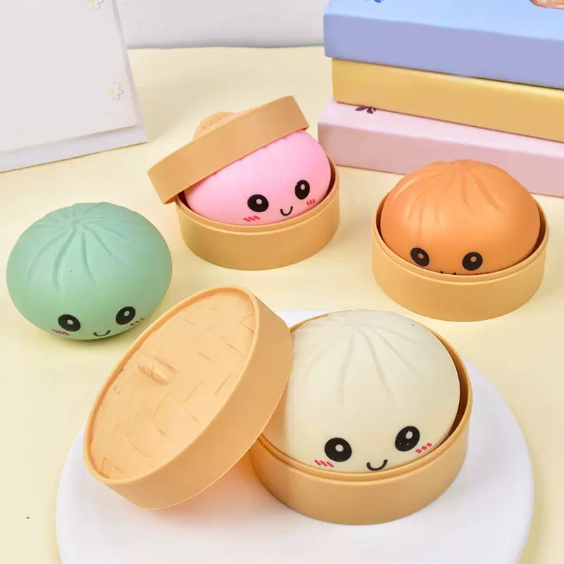 Douyin Blind Box Cartoon Expression Big Bun Lala Le Simulation Xiao Long Bao Fried Sticks Stress Relief Toys Student Small Gifts
