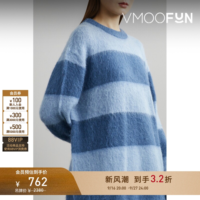 [Early Autumn Special] Michael Michael Kors Autumn/Winter Women's Striped Intarsia Blended Sweater