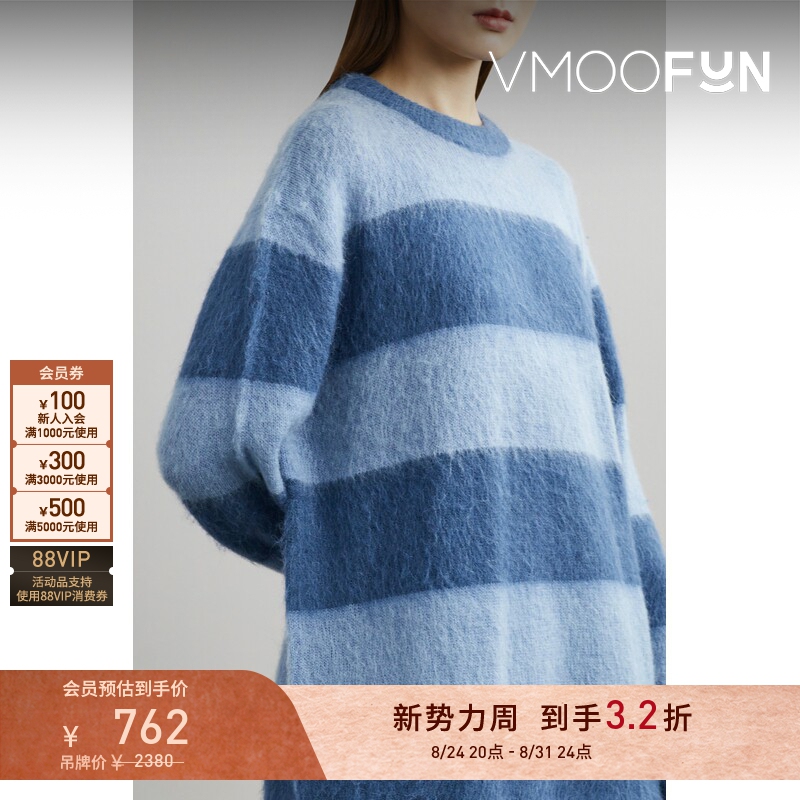 [Early Autumn Special] Michael Michael Kors Autumn/Winter Women's Striped Intarsia Blended Sweater